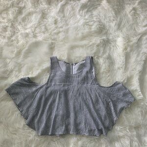 Guess - Striped Black and White Sleeveless Top - Size XS